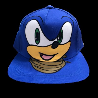 NEW Sonic Boom The Hedgehog Full Face Flat Brim Snapback Hat  Blue  eb-61921494